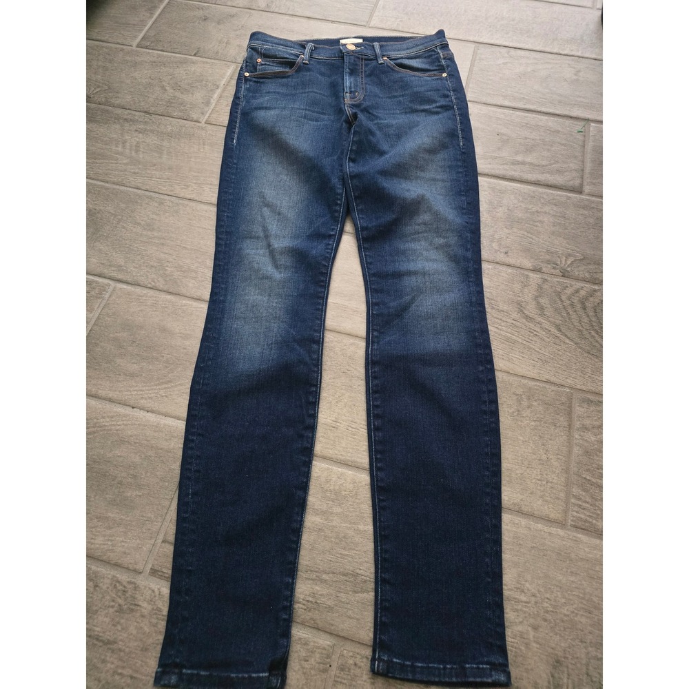 Mother Denim High Waisted Skinny Jeans Dark Wash Stretchā Comfort 25 The Charmer